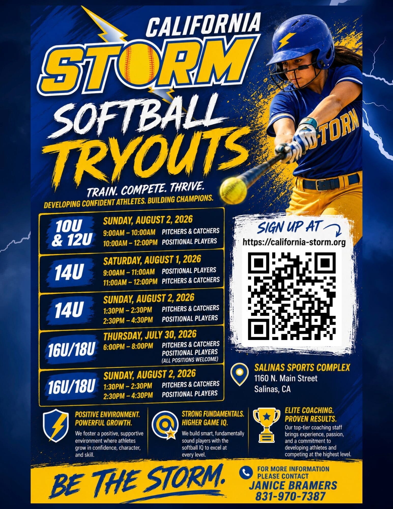 2026 Fall Tryouts Flyer